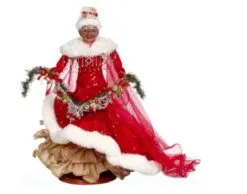 Mark Roberts 23" Melanated Glittering Jeweled Mrs. Claus