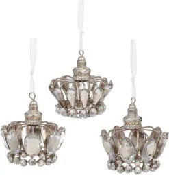 Mark Roberts 6" Jeweled Crown Assorted Ornament Set Of 6