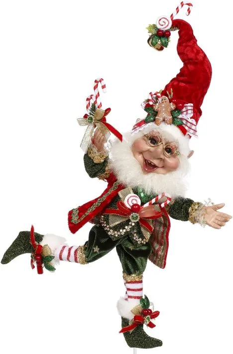 Mark Roberts 11.5" Small Candy Cane Elf 3 Mark Roberts 11.5" Small Candy Cane Elf