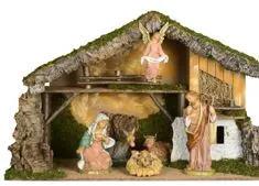 38" X 18" X 24" Nativity Stable With Angel & Cows