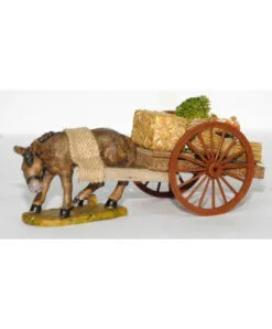 7" X 3" Donkey With Cart