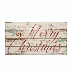 16" Retro Wood Merry Christmas Sign