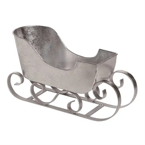 6" Silver Glitz Sleigh 3 6" Silver Glitz Sleigh