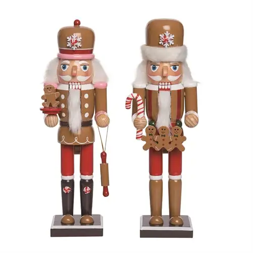 12" Gingerbread Nutcracker Assorted Set Of 2 3 12" Gingerbread Nutcracker Assorted Set Of 2