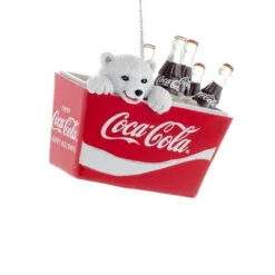 3" Coca-Cola Polar Bear Ornament Set Of 2