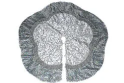 60" Silver Sequin Edge Tree Skirt -Christmas decorations Shop 8613137755 1