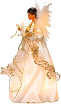 12" Gold Angel Tree Topper With 10 Lights -Christmas decorations Shop 8613143681A 9e608293 dffe 4cd5 a48e 574e66b93023