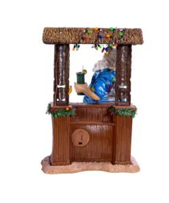 11" Beach Santa Siting Tiki Bar -Christmas decorations Shop 8613145188 2