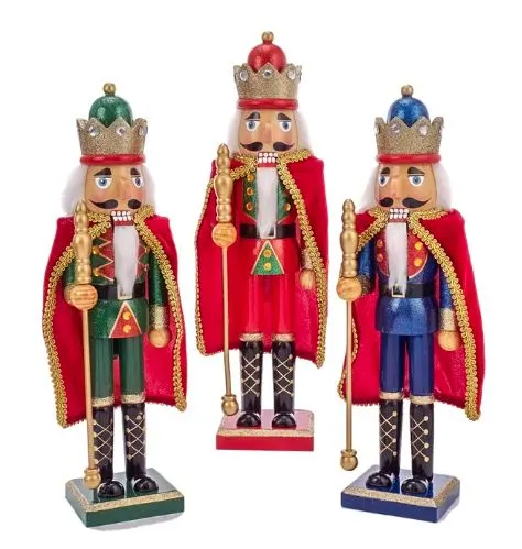 15" Red Green Blue Nutcrackers Set Of 3 3 15" Red Green Blue Nutcrackers Set Of 3