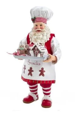 11" Gingerbread Chef Santa