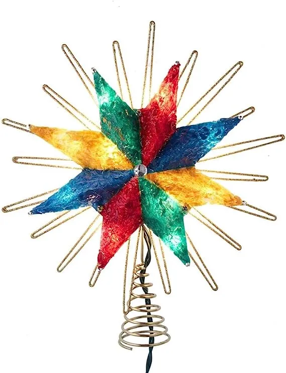 12" Multicolor Star Tree Topper With 10 Lights 3 12" Multicolor Star Tree Topper With 10 Lights