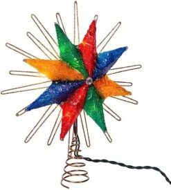 12" Multicolor Star Tree Topper With 10 Lights 5 12" Multicolor Star Tree Topper With 10 Lights -Christmas decorations Shop 8613153575a