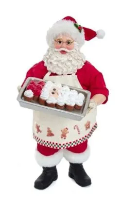 10.5" Santa With Cake Tray