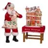 10.5" Santa Gingerbread House Set Of 2 Battery Operated -Christmas decorations Shop 8613155076