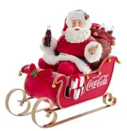 10" Coca-Cola Santa In Sleigh