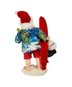11" Beach Santa With Surfboard -Christmas decorations Shop 8613165806 2