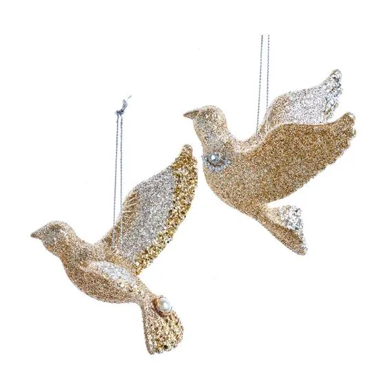 3" Platinum Assorted Dove Ornament Set Of 8 3 3" Platinum Assorted Dove Ornament Set Of 8