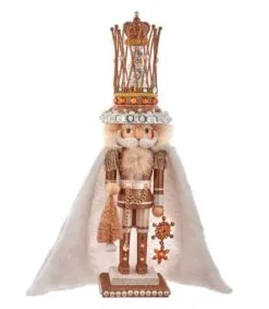 18.5" Gold Gem King Nutcracker
