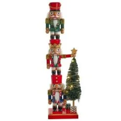 18" Stacked Nutcracker Trio