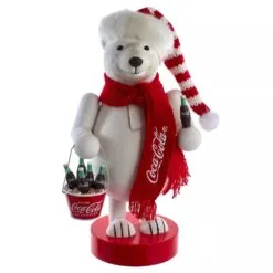 14" Coca-Cola Polar Bear Nutcracker