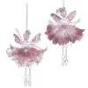 6" Pink Fairy With Bow Ornament Set Of 6 -Christmas decorations Shop 8613182290