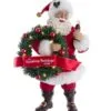 10.5" Coca-Cola Santa With Wreath -Christmas decorations Shop 8613182865