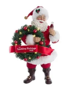 10.5" Coca-Cola Santa With Wreath