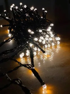 60 FT 240 LED Warm White Black Wire 8 Function Twinkle Battery Operated 8 60 FT 240 LED Warm White Black Wire 8 Function Twinkle Battery Operated -Christmas decorations Shop 8711277106181web1