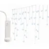 23 FT Cool White 192 LED Icicle 8 Function Twinkle Battery Operated