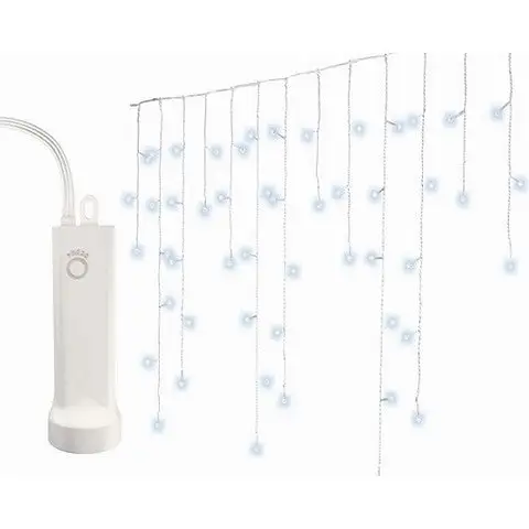 23 FT Cool White 192 LED Icicle 8 Function Twinkle Battery Operated 3 23 FT Cool White 192 LED Icicle 8 Function Twinkle Battery Operated