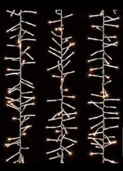20 FT Cluster 768 LED Warm White Transparent Wire 8 Function Twinkle -Christmas decorations Shop 8711277656907WEB2