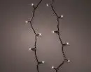 12 FT 48 LED Warm White Light Black Wire 8 Function Twinkle Battery Operated