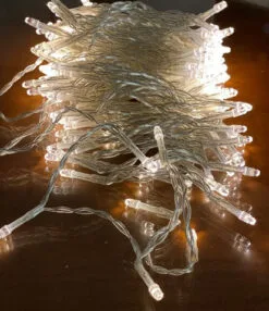 24 FT 96 LED Warm White Transparent Wire 8 Function Twinkle Battery Operated -Christmas decorations Shop 8717427545909web1