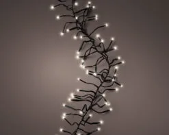 20 FT Cluster 768 LED Warm White Green Wire 8 Function Twinkle