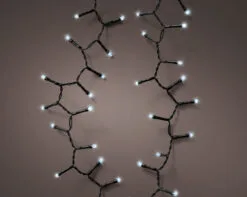 16 FT 192 LED Cool White Black Wire 8 Function Twinkle Battery Operated