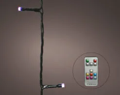 33 FT 100 LED Dancing Warm White & Color Changing Green Wire With Remote Control