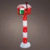 3 FT 60 LED Cool White Battery Operated Outdoor Red Mailbox Acrylic