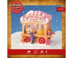 5.5" Pink Stripe Popcorn Wagon Led Multicolor -Christmas decorations Shop 8720194679692 3