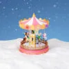 9" LED Pink Carousel With Music Battery Operated -Christmas decorations Shop 8720194682517 1