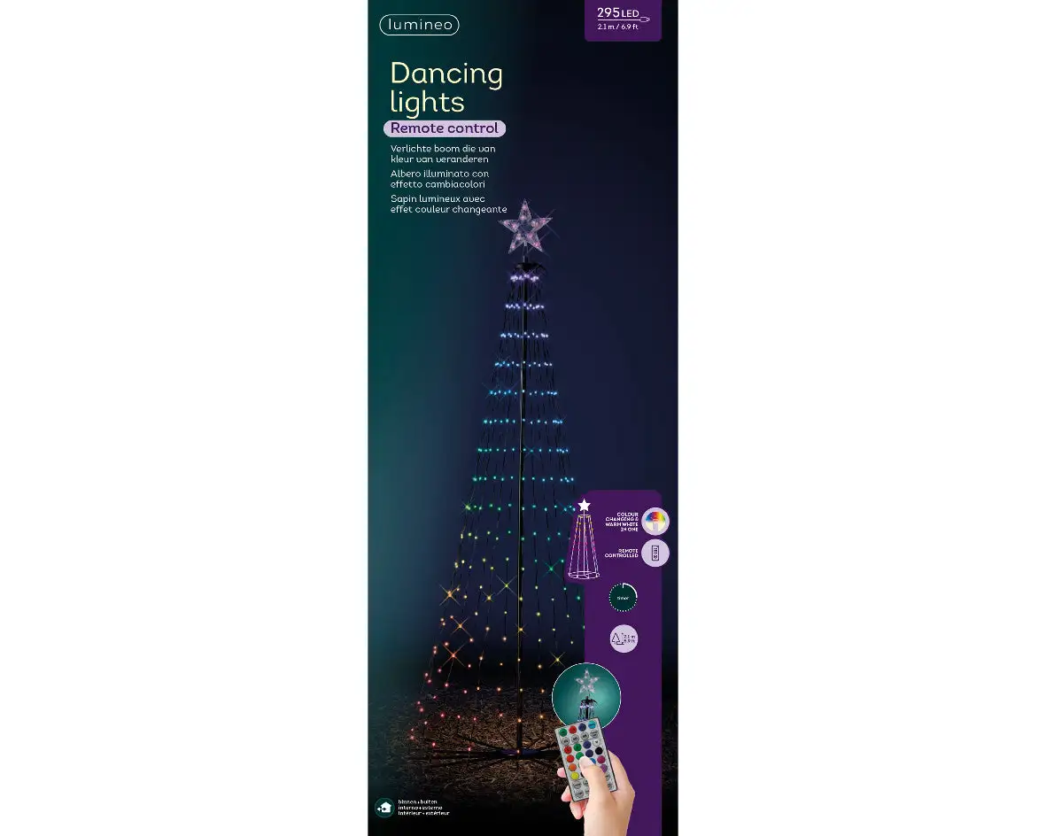 7 FT 3D Tree Warm White 295 LED Dancing Color Changing 4 7 FT 3D Tree Warm White 295 LED Dancing Color Changing - Image 2