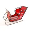 4.6 FT Red Sleigh With Snowflakes -Christmas decorations Shop 8729341493