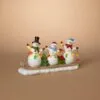 12.5" Skiing Snowman Family Lighted With String Lights -Christmas decorations Shop 8729362478