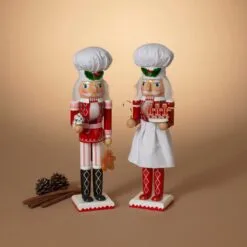 15" Chef Nutcracker Assorted Set Of 2