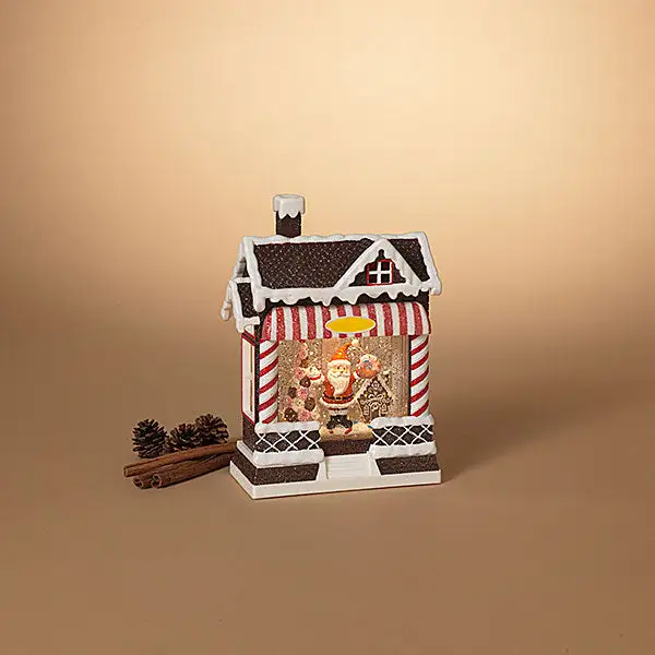 10" Battery Operated Candy Shop Water Globe 3 10" Battery Operated Candy Shop Water Globe