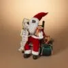 15" Melanated Santa Sitting With Green Bag -Christmas decorations Shop 8729367245