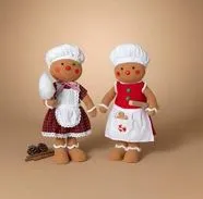 19.5" Holiday Gingerbread Set Of 2