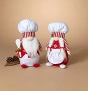 12.5" Holiday Chef Gnome Set Of 2
