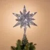 10" Silver Starburst Topper With 60 Micro LED -Christmas decorations Shop 8729371284