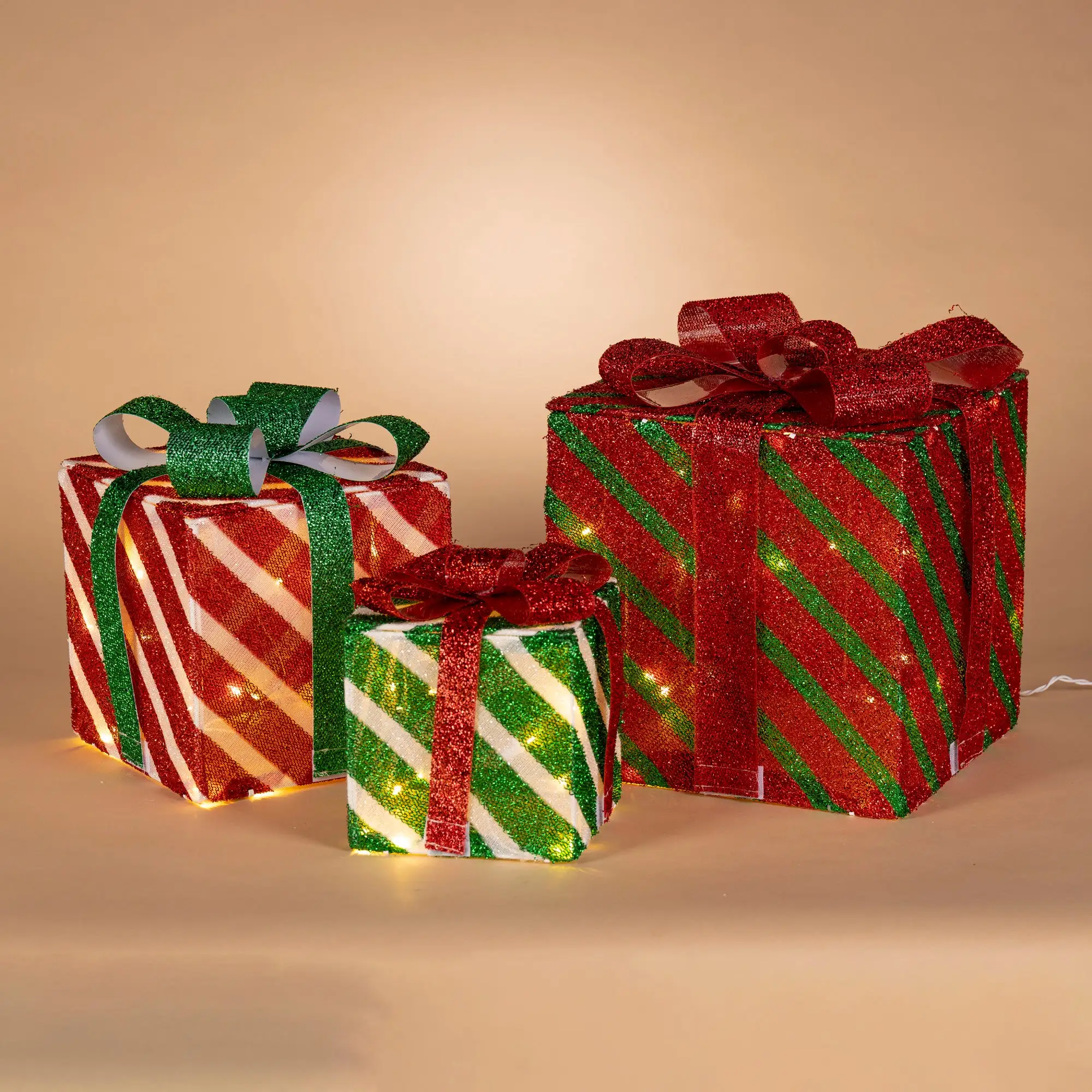 Foldable LED Gift Box Set Of 3 3 Foldable LED Gift Box Set Of 3