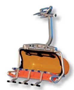 4" Orange & Black 6 Person Ski Lift Chair 1:32 Scale